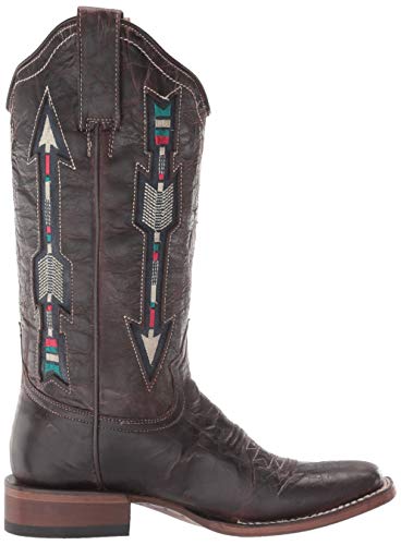 Roper Womens Arrows Square Boot, Brown, 9.5