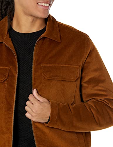Amazon Essentials Men's Corduroy Work Jacket (Available in Big & Tall), Grey, 4X-Large Big Tall