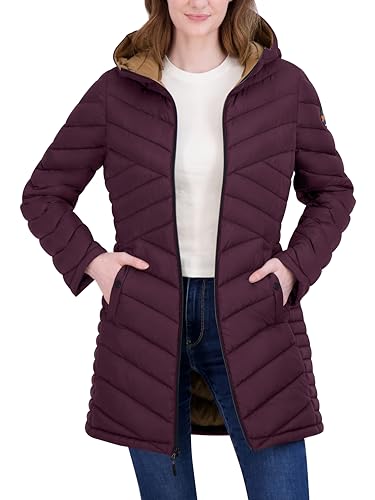 HFX Women's Water Resistant Packable Jacket, Bordeaux