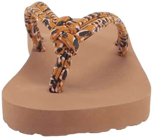 Volcom Girls Forever and Ever Sandal, Animal Print, 1 Big Kid