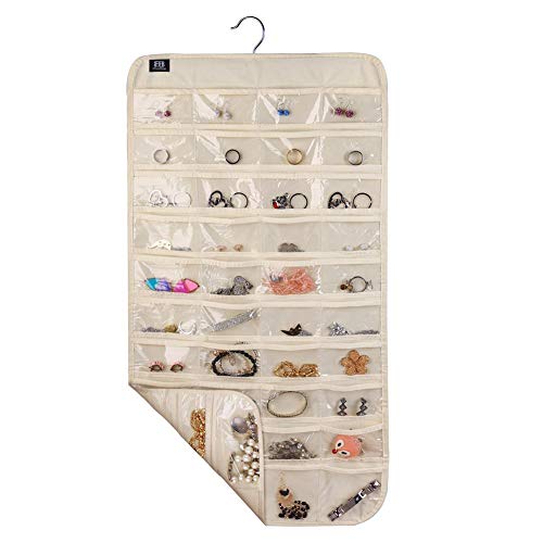 BB Brotrade Hanging Jewelry Organizer,Accessories Organizer,80 Pocket Organizer for Holding Jewelries