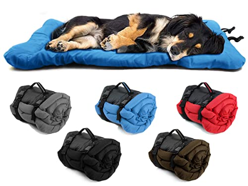 Senzkon Outdoor Dog Bed, 35”x24“ Portable Camping Travel Dog Bed, Soft, Comfortable, Waterproof, Non-Slip, Machine Washable Easy to Clean Pet Mat for Small, Medium and Large Dog and Cat.