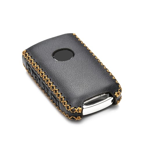 Vitodeco Leather Remote Key Case Cover Protector Comaptible with Mazda 3, Mazda 6, CX-5, CX-50, CX-3, CX-30, CX-9, CX-90, CX-70, 4-Button, Black