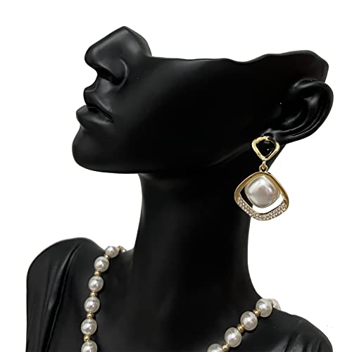 Papinimo Black Resin Jewelry Mannequin Bust Necklace Display Earring Pendant Chain Display Stand Model Holder for Shows Selling Home Decor