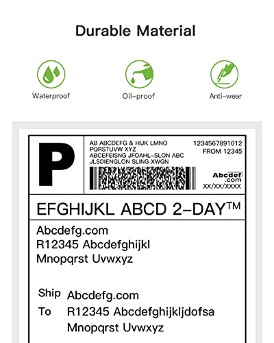 Nelko Genuine 4x6 Direct Thermal Shipping Label (Pack of 500 Fan-Fold Labels), Nelko 4x6 Thermal Labels for Nelko PL70E Shipping Label Printer, Perforated and Strong Adhesive, Commercial Grade