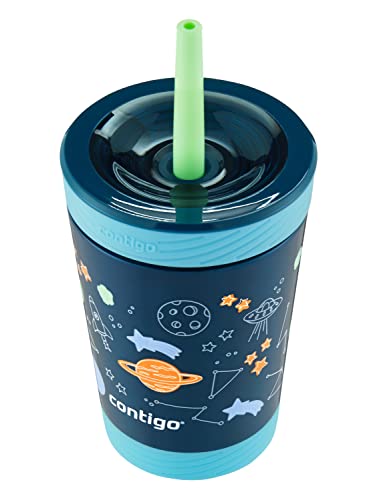 Contigo Kids 12oz Spill-Proof Tumbler Bundle with Straw & Leak-Proof Lid, Vacuum-Insulated Stainless Steel Water Bottle for Kids, Dishwasher Safe