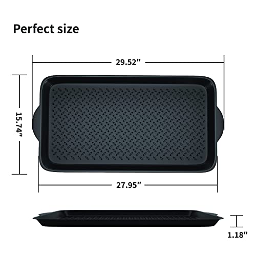Matace 1 Pack Rubber Small Boot Tray for Entryway,Boot Mat,Shoe Tray,Shoe Mat for Indoor and Outdoor Use, 27.95"x 15.74" (Pack of 1)