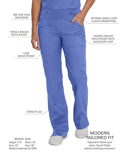 Landau Proflex Tailored Fit Comfort Stretch 4-Pocket Scrub Pants for Women 2043 Sandstone 5XL