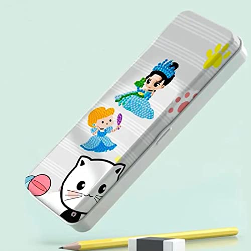 SHOWERRING 5D DIY Diamond Art Stickers Kits for Kids,Cartoon Gem Digital Art Painting Stickers Mosaic Craft Kit (Cute Girl)