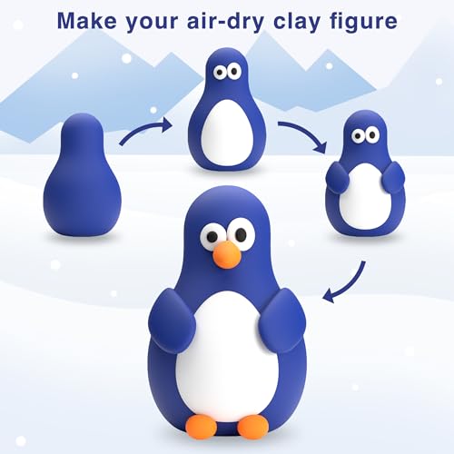 Air Dry Clay 24 Colors, Soft & Ultra Light, Modeling Clay for Kids with Accessories, Tools and Tutorials