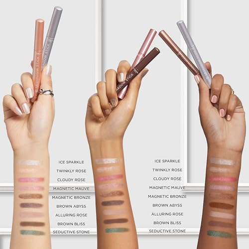 L'Oreal Paris Makeup Le Shadow Stick Eyeshadow, Blendable, Smudge-Resistant, Cream Eyeshadow, 100 Ice Sparkle (Shimmering Silver)