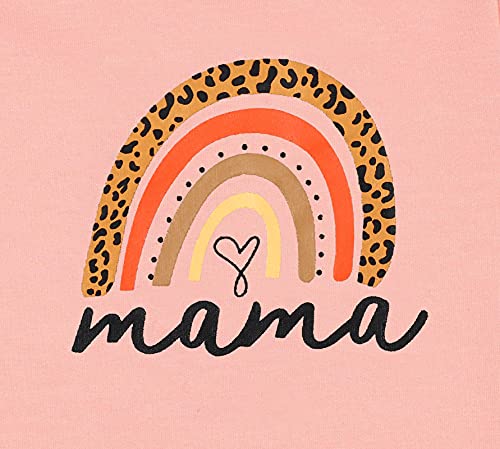 MOUSYA Mama Top Women Mama Sweatshirt Rainbow Graphic Shirt Long Sleeve Crew Neck Pullover Mom Blouse (Green, Small)