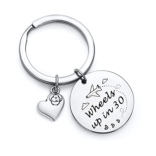 NOTHERS RSZOTW Wheels Motivational Keychain TV Show Fans Gift Wheels Up In 30 Daughter Gift Best Friend Gift TV Show Inspire Jewelry Sister Gift TV Show Lover Gift