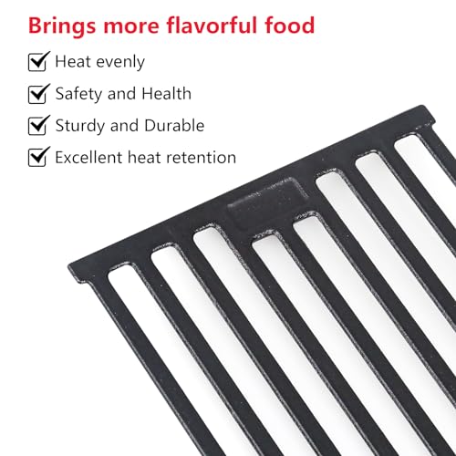 FlameDuty Cooking Grates Replacement Parts for Chargriller Gas Grill 2121,2123, 2222, 2828, 3001, 3030, 3725, 4000, 5050, 5252, 5650,9020,King Griller 3008, 5252,19 3/4" x 6 3/4" Each, 3 Pack