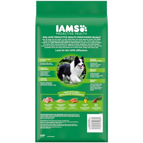 IAMS Proactive Health Minichunks Adult Dry Dog Food with Real Chicken, 3.3 lb. Bag