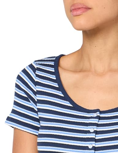 Levi's Women's Britt Snap Front Top (Also Available in Plus), Sade Stripe Omphalodes, X-Small