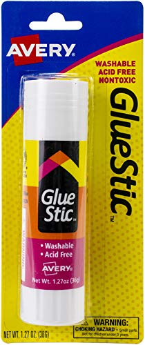 Avery Glue Stick White, Washable, Nontoxic, 1.27 oz. Permanent Glue Stic, 1pk (00191)