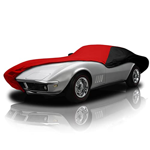 Indoor Car Cover Replace for 1968–1982 Corvette C3, Luxurious Stretch Satin Snug Custom-fit Indoor Breathable Car Cover for Dust-Proof, Underground Garage, Car Show (C3)