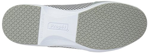 Propet Women's Washable Walker Slide Shoe, Black mesh, 7 Narrow US