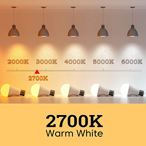 Linkind A19 LED Light Bulb, 40W Equivalent, 5W 2700K Soft White, 450 Lumens Non-Dimmable, E26 Standard Base, Energy Efficient UL Listed for Bedroom Home Office, 6 Packs