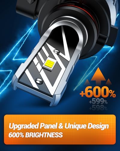 SEALIGHT F1A H10/9140/9145 LED Fog Light Bulbs, 10000LM 9040 9045 9145 Fog Light Bulbs, 600% Super Brightness 6000K Cool White Strong Penetration H10 LED Bulb, Non-polarity, Pack of 2
