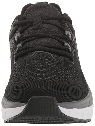 Propét Women's Ultra Athletic Sneakers, Black/Grey, 9.5 Wide US