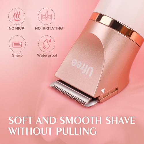 Ufree Body Hair Trimmer for Men, Manscape Ball & Pubic Hair Trimmer, 3 in 1 Men Grooming Kit for Nose, Groin, Waterproof Body Groomer Shaver, Replaceable Ceramic Blade, Gifts for Men, Black