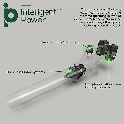 Greenworks 24V (110 MPH / 450 CFM / 125+ Compatible Tools) Cordless Brushless Axial Leaf Blower, 4.0Ah Battery and Charger Included
