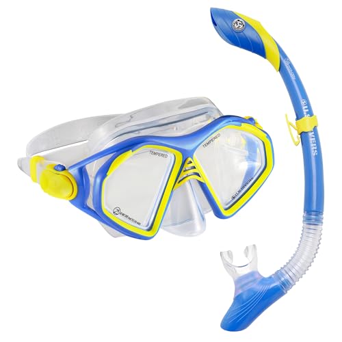 OutdoorMaster x U.S. Divers Admiral Combo Snorkeling Gear for Adults, Dry Top Snorkel Set Adults with Anti-Fog Scuba Diving Mask for Snorkeling Swimming Travel