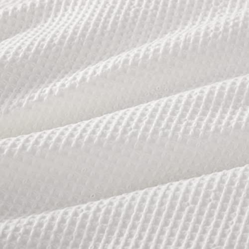 Bedsure Cotton Duvet Cover Queen - 100% Cotton Waffle Weave Grey Blue Duvet Cover Queen Size, Soft and Breathable Queen Duvet Cover Set for All Season (Queen, 90"x90")