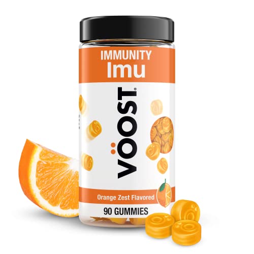 Voost, Immunity Gummies, Vitamin C Supplement with Zinc, Acerola & Echinacea, Supports a Healthy Immune System*, Adult Chewable Vitamin, Orange Zest Flavored, 30 Day Supply - 90 Count