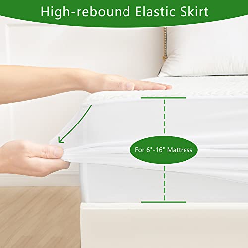 GOONIK 2 Pack Waterproof Crib Mattress Protector, Bamboo Viscose Breathable Crib Mattress Pad Cover for Baby Mattress with 4-13 inches Deep Pocket