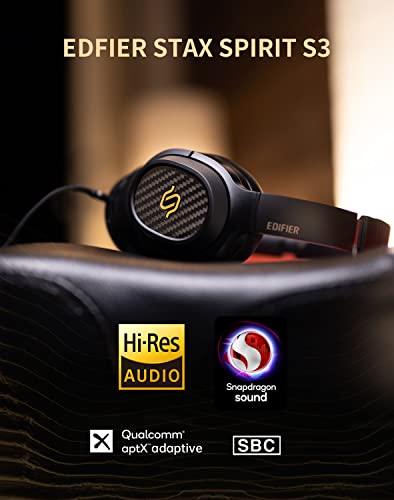 Edifier STAX Spirit S3 Wireless Planar Magnetic Headphone, Bluetooth Hi-Fi Headphone with Hi-Res & Snapdragon Sound with Mic for Audiophiles, Home, Studio