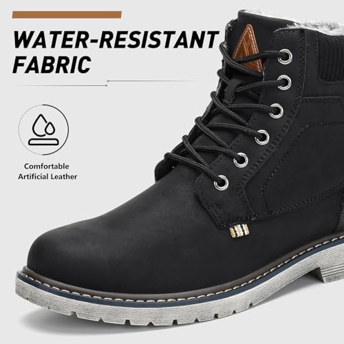 Mishansha Mens Winter Hiking Boots Waterproof Warm Snow Boots for Men Outdoor Trekking Camping
