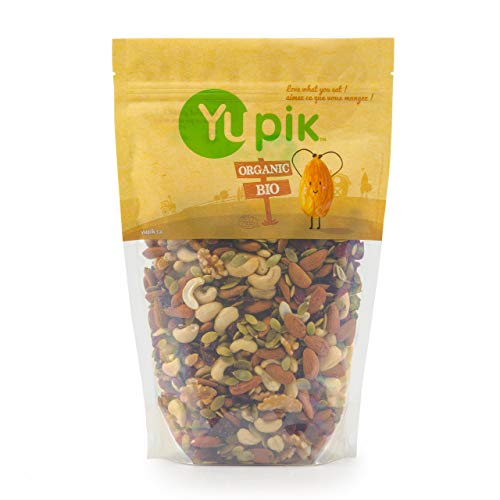 Yupik Organic Protein Boost Trail Mix, 2.2lb, An organic mix of cashews, almonds, pumpkin seeds, walnut, cranberries (Pack of 6)