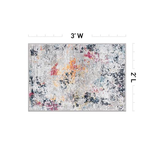 Rugshop Modern Abstract Whispers Ideal for Living Room,Bedroom,Kitchen Area Rug 2' x 3' Multi