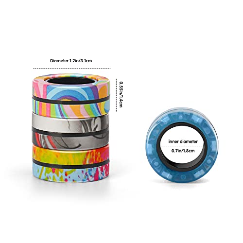 Magnetic Rings Fidget Toy Set, Idea ADHD Fidget Toys, Adult Fidget Magnets Spinner Rings for Anxiety Relief Therapy, Fidget Pack Great Gift for Adults Teens Kids (B-1)