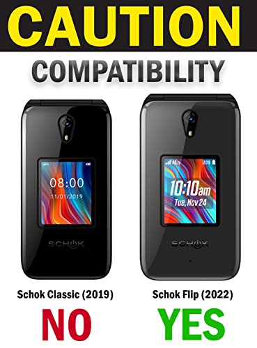 Nakedcellphone Case for Schok Flip 2022 Phone, Slim Hard Shell Protector Cover with Grid Texture for T-Mobile/Boost/Metro SC3218B SC3218T - Black