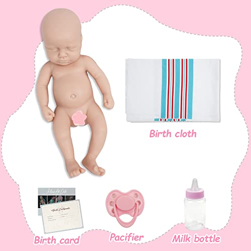 12" Boy Micro Preemie Full Body Silicone Doll Lulu Lifelike Mini Reborn Doll Surprice Children Anti-Stress My Melody - Unpainted