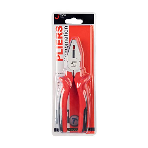 Jetech 7-1/2 Inch Combination Pliers with Hard Cutting Edge and Ergonomic Handle