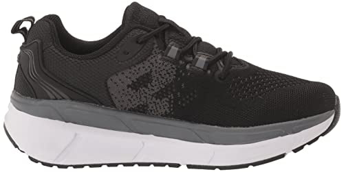 Propét Women's Ultra Athletic Sneakers, Black/Grey, 9.5 Wide US