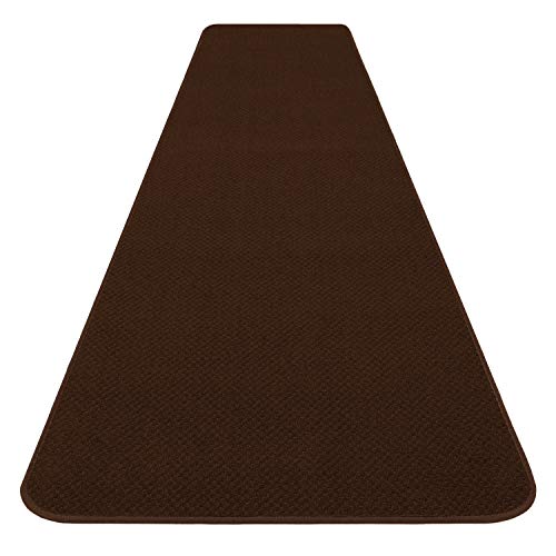 House, Home and More Skid-Resistant Carpet Runner - Chocolate Brown - 6 Feet X 27 Inches