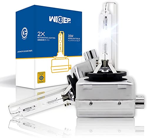 wideep D1S Xenon HID Headlight Bulbs, 6000K 35W, 66144 66140 85140 85415 Replacement Headlamp for High Low Beam, 2 Pcs