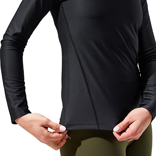 Berghaus Women's T Shirt Moisture Wicking 24/7 Tech, Half-Zip Jet Black