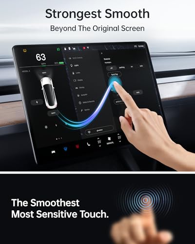 Ecogenix 2024 Newest Tesla Screen Protector Matte, Model Y Model 3 Accessories 2024 | Anti Fingerprint & No More Glare | Fit for Tesla Model Y (2024-2020) Model 3 (2023-2017) with Alignment Kit