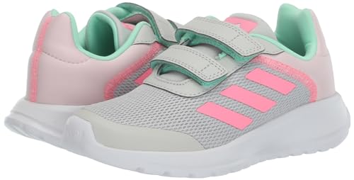 adidas Tensaur Running Shoe, Grey/Beam Pink/Bliss Lilac (Velcro), 6 US Unisex Big Kid