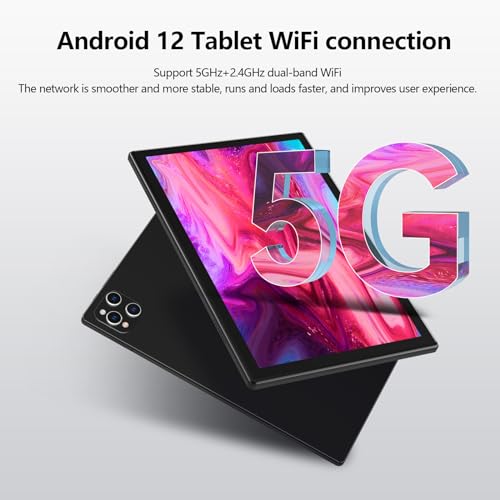 Android Tablet 2024 Newest Tablet 10 inch, Android 13 Tablet with Keyboard,128GB ROM 16GB RAM TF1TB Expand,Octa-Core Tablet with 5GWiFi,1080FHD,13MP+8MPCamera,Bluetooth5.0,GPS,Mouse,Case,Black