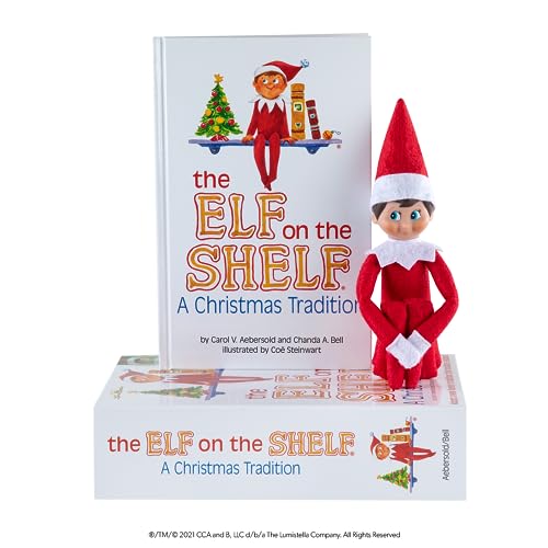 The Elf on the Shelf: A Christmas Tradition - Boy Scout Elf with Blue Eyes - Includes Artfully Illustrated Storybook, Keepsake Box and Official Adoption Certificate