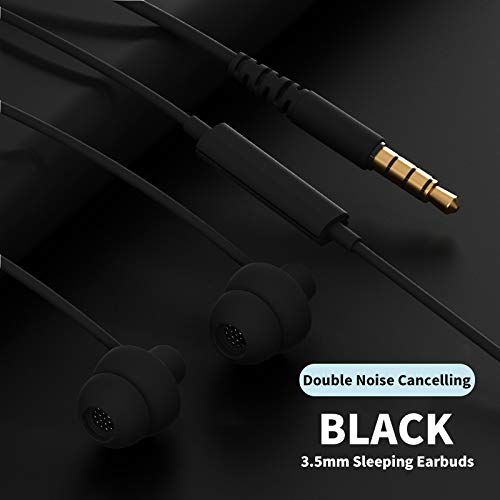 MAXROC Sleep Earplugs - Noise Isolating Ear Plugs Sleep Earbuds Headphones with Unique Total Soft Silicone Perfect for Insomnia, Side Sleeper, Snoring, Air Travel, Meditation & Relaxation(Black)