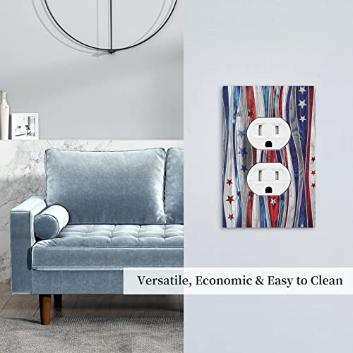 Rustic Barn Door 3 Gang 2 Toggle 1 Duplex Light Switch Cover Decorative Combo Wall Plate Switchplate Electrical Faceplate Country Farm Cabin Barn Decor